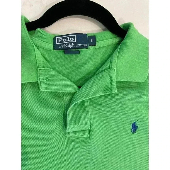 Men’s Polo Ralph Lauren Classic Polo Shirt Bright Green Size Large - Picture 1 of 6